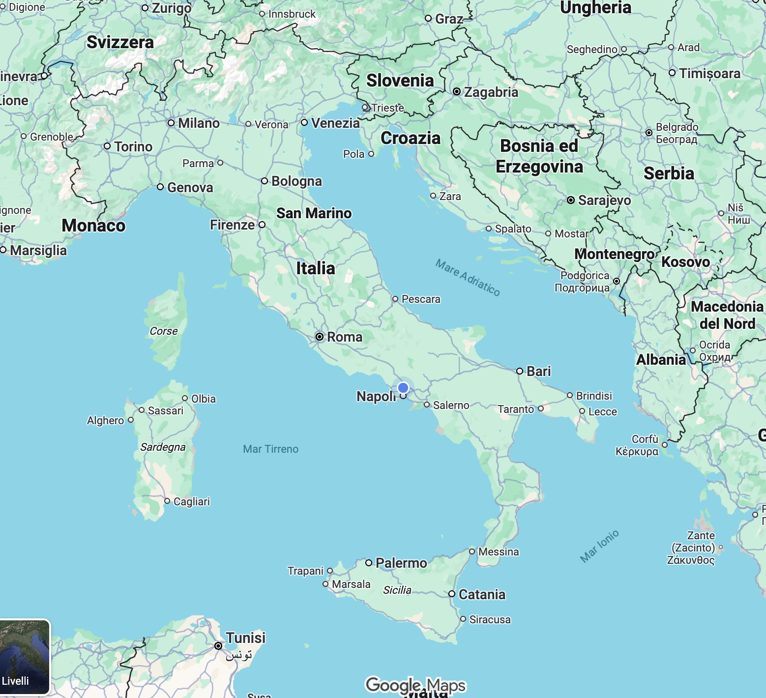 Cartina operativa Italia